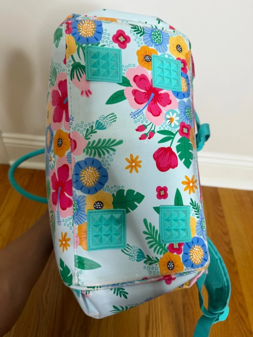 Swig Floral Baby Bag Tote in Teal & Multi
